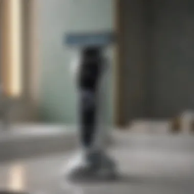 Electric Razor Displayed Elegantly Electric razor on a bathroom countertop
