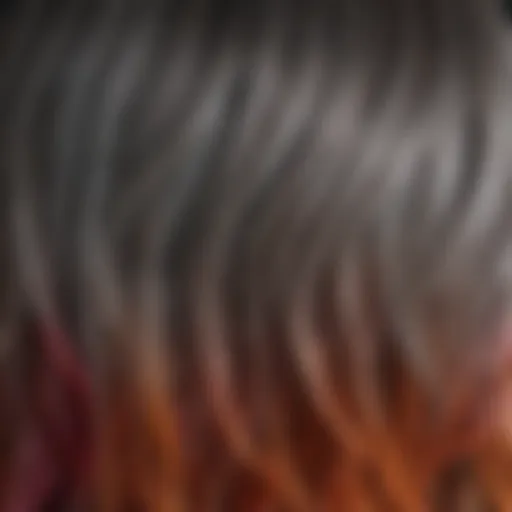 Vibrant colors showcasing various temporary hair dyes for gray hair