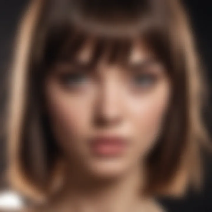 A collection of trendy bangs styles showcased on models