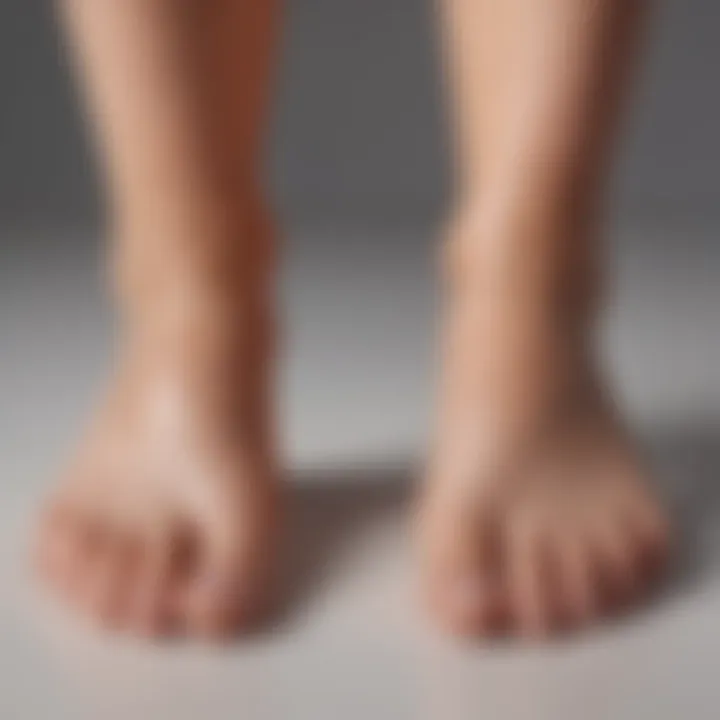 Before and after comparison of feet treated with the Barefoot Scientist Foot File