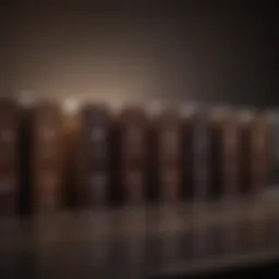 A selection of dark brown hair dye boxes on a vanity