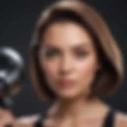 Sleek hairstyle achieved with a blow dryer