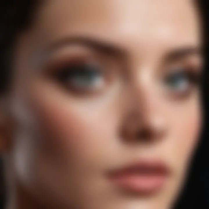 Close-up of an elegant eye look using soft, blendable eyeshadows.