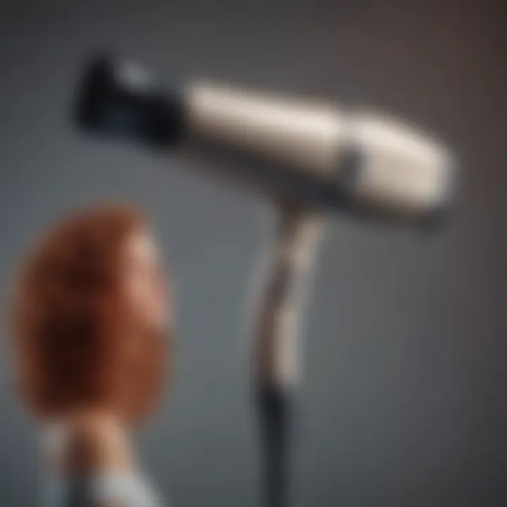 Close-up of a high-quality hair dryer for natural hair