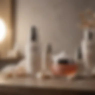 Luxurious Korean skincare products on a vanity