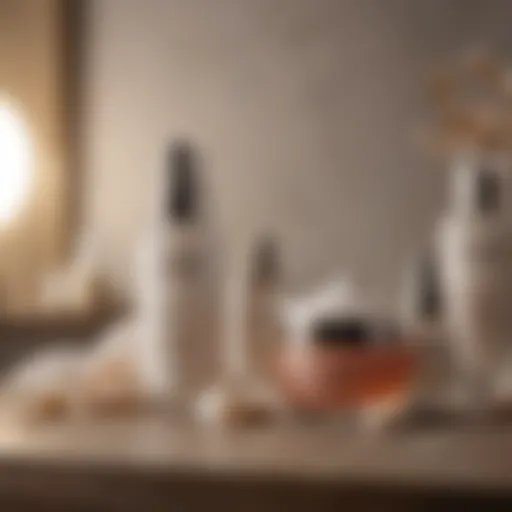 Luxurious Korean skincare products on a vanity