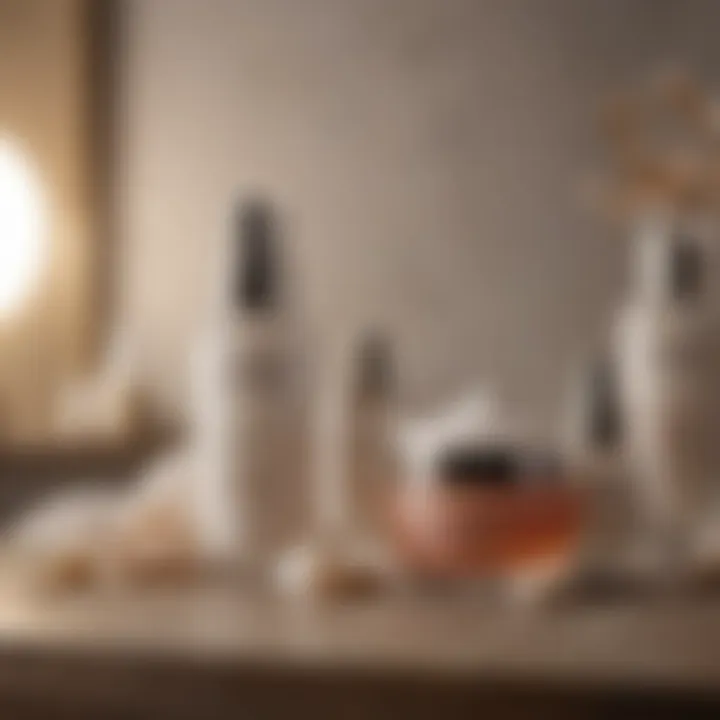 Luxurious Korean skincare products on a vanity