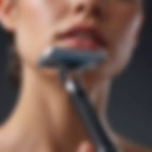 Close-up of a high-quality razor designed for delicate areas