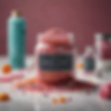 An array of colorful bath salts in decorative jars