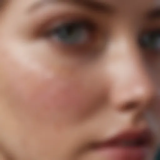 Close-up of skin texture highlighting pores