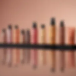 A collection of SPF skin tints showcasing various shades and packaging