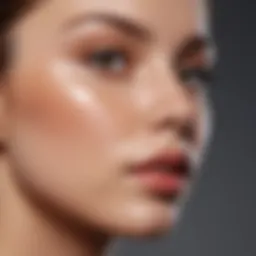 A close-up of sunscreen formulation with a matte finish