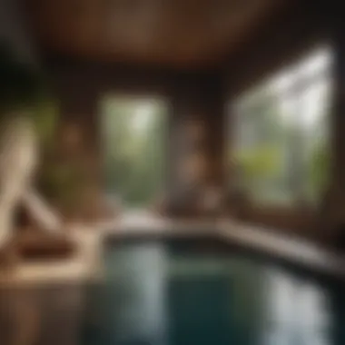 Relaxing Ambiance of a Spa Retreat Tranquil spa setting with natural elements