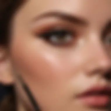 An artistic representation of blending techniques for non-waterproof eyeliner with a brush