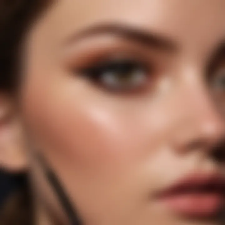 An artistic representation of blending techniques for non-waterproof eyeliner with a brush