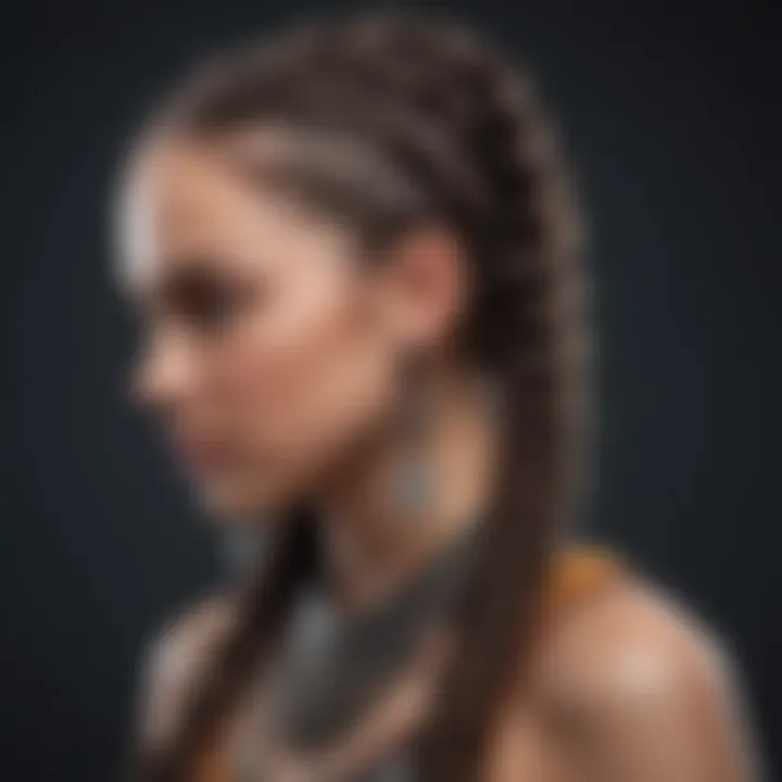 Intricate braided hairstyle showcasing cultural artistry