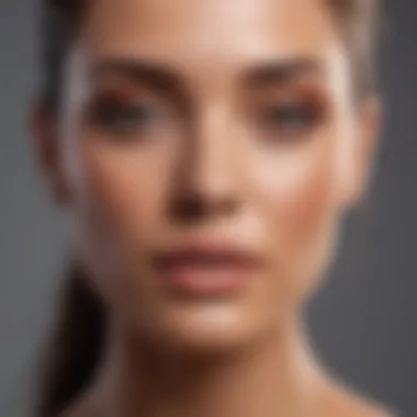 A model radiating a healthy glow after bronzer application.