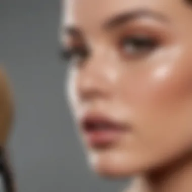 Application technique of foundation using a brush