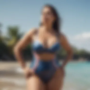 An inspiring image representing confidence and body positivity in swimwear.