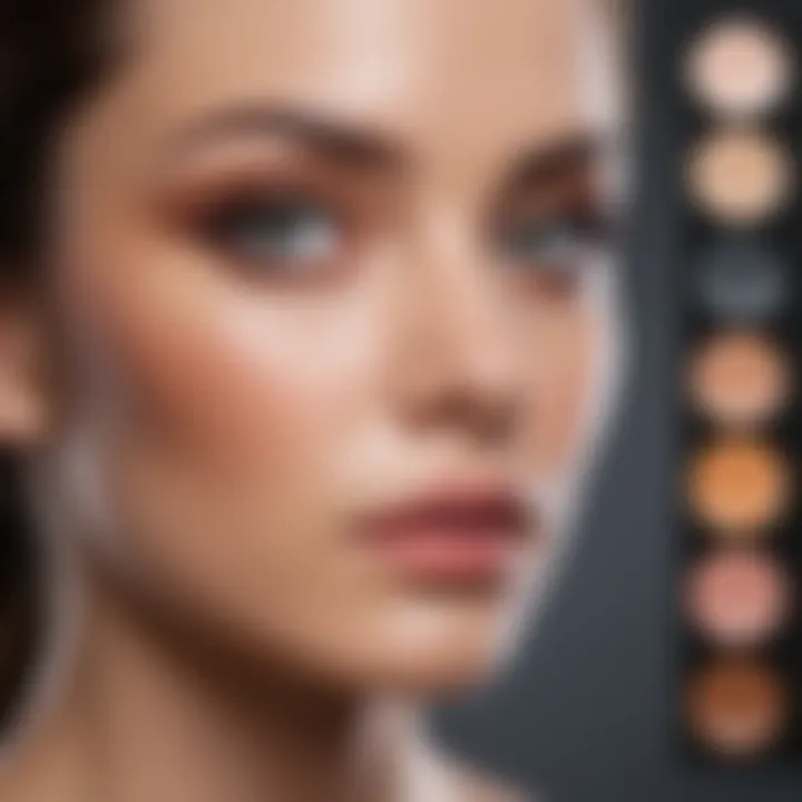 A color chart showcasing various corrector shades
