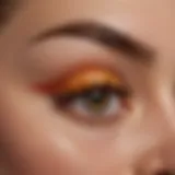 Close-up of beautifully colored eyebrows showcasing different shades