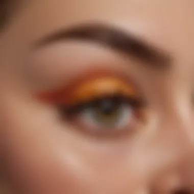 Close-up of beautifully colored eyebrows showcasing different shades