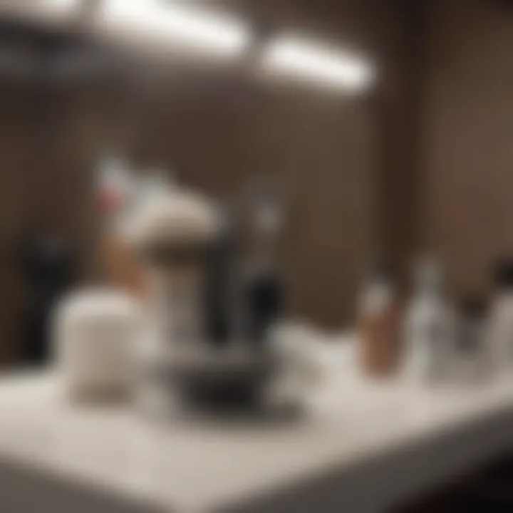 A well-prepared shaving area