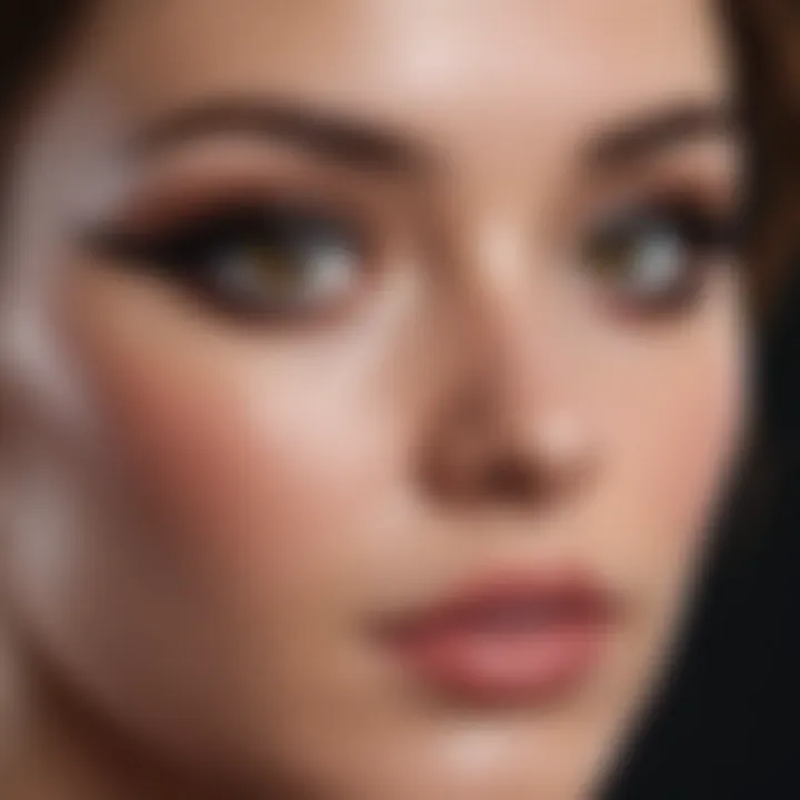 Close-up of smooth gel eyeliner application