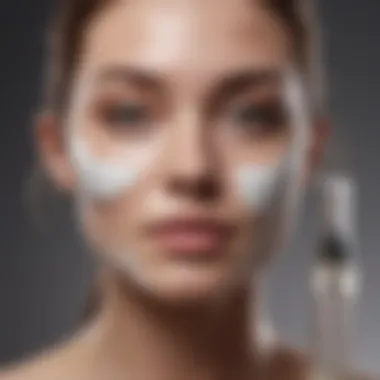 Assortment of skincare products for pore cleansing