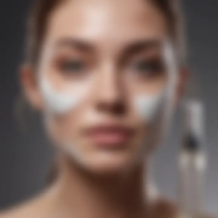 Assortment of skincare products for pore cleansing