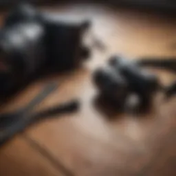 Essential jogging gear laid out on a wooden floor