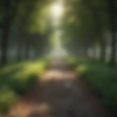 Scenic Jogging Routes A picturesque jogging trail through a lush green park