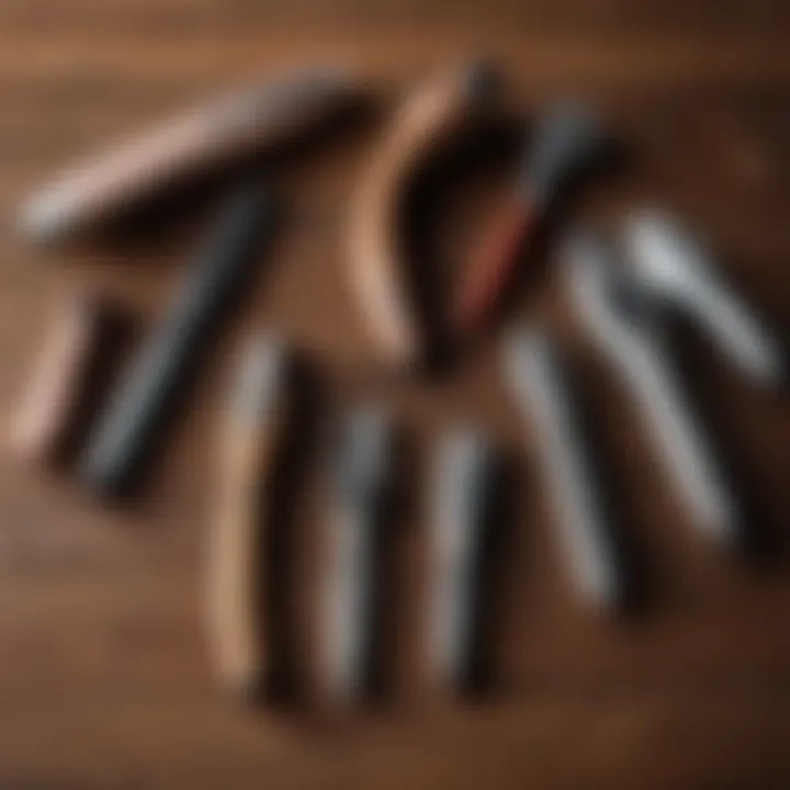 A close-up view of various hair removal tools laid out on a wooden table, showcasing their diversity.