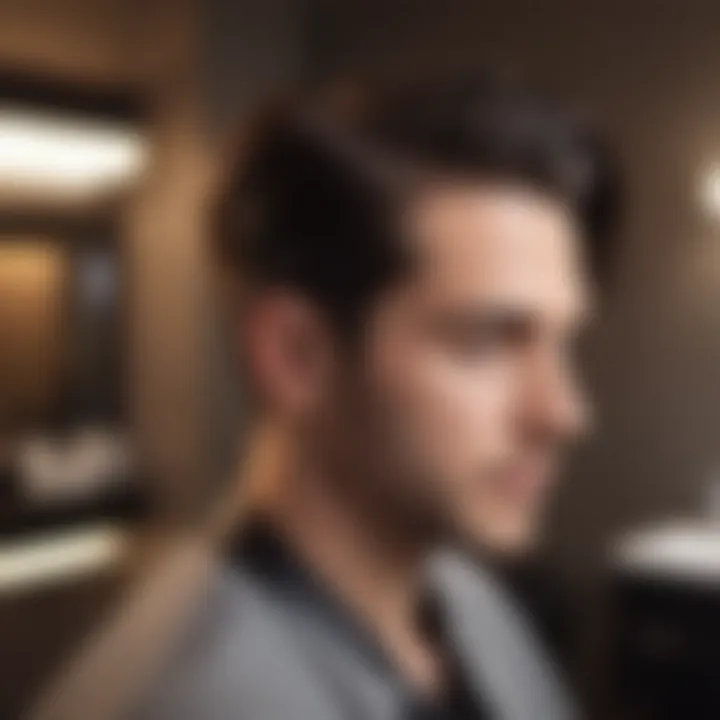 A luxurious salon setting showcasing professional hair care.