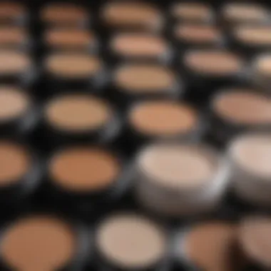 A close-up view of a variety of concealers designed for sun spot coverage