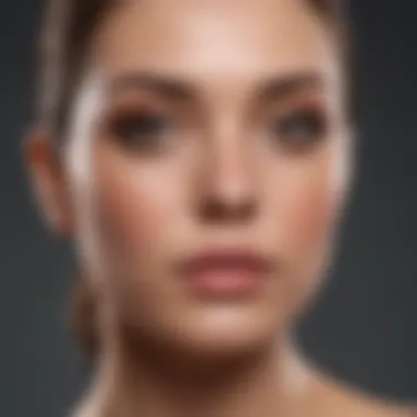 Demonstration of contour application on a model's face