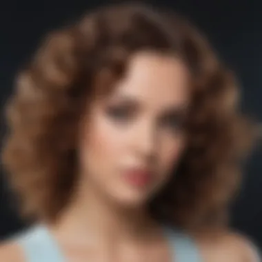 A demonstration of varied curl styles created with small clamp curling iron