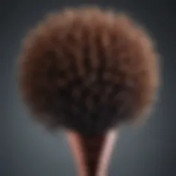 A close-up view of the CurlMix Detangler Brush showcasing its unique bristle design.