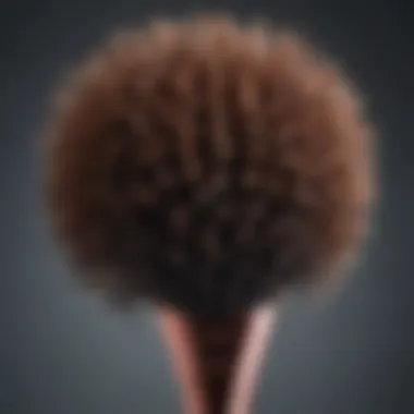 A close-up view of the CurlMix Detangler Brush showcasing its unique bristle design.