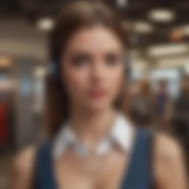 A visual representation of enhanced customer service through technology in fashion.