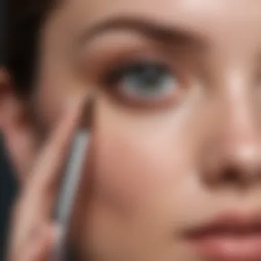 Application of Dior Eye Serum around the eye area