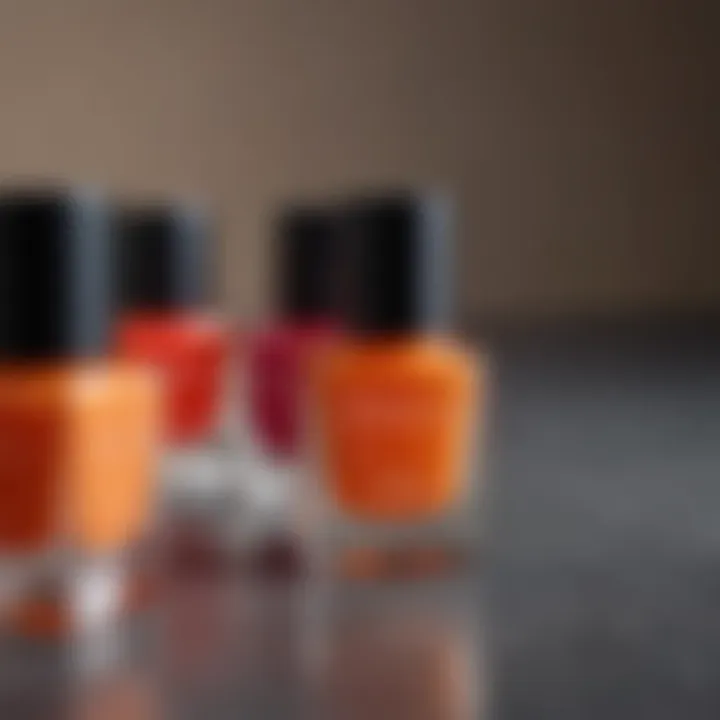 A curated selection of vibrant nail polish colors