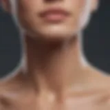 Close-up of a neck showcasing skin texture and elasticity