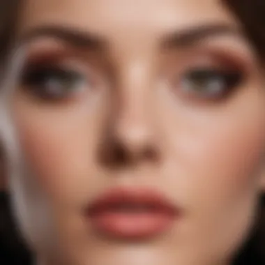 Dramatic Eye Makeup with Non-Waterproof Eyeliner A model showcasing a dramatic eye makeup look enhanced by non-waterproof eyeliner