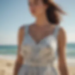 Elegant sundress for beach wedding