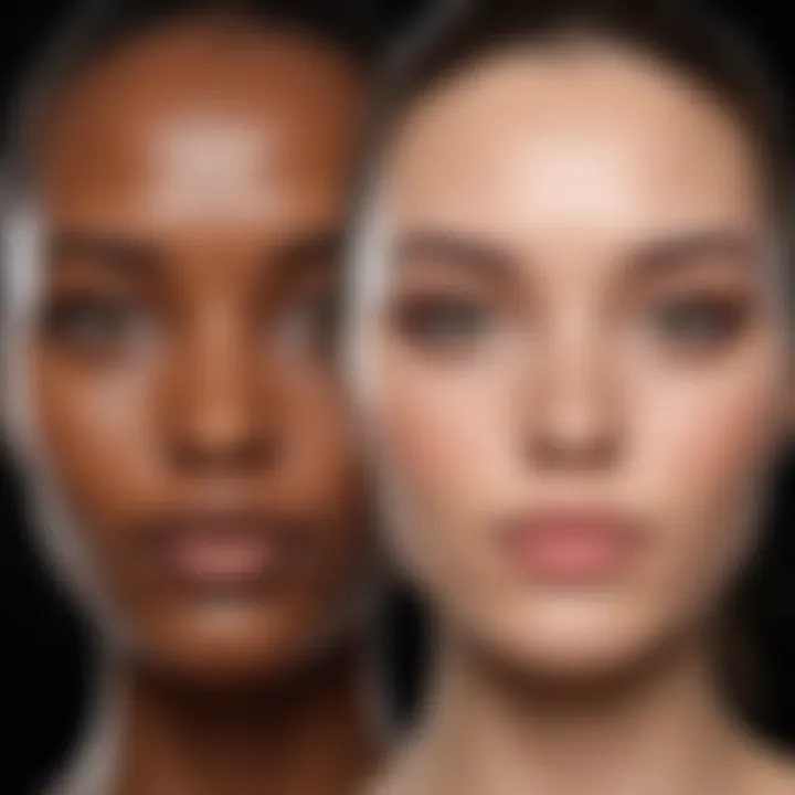 Visual representation of skin types