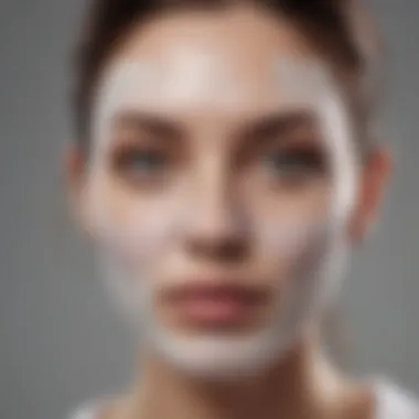 Applying a Facial Mask for Deep Cleaning Detailed view of a facial mask application