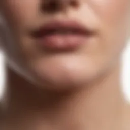 Close-up of skin with ingrown hair bumps