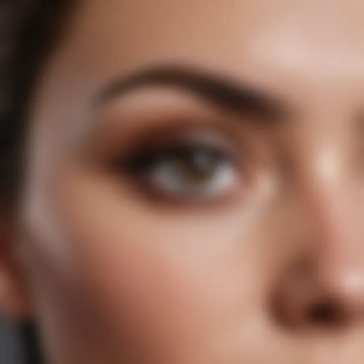 An array of eyebrow makeup products on a vanity