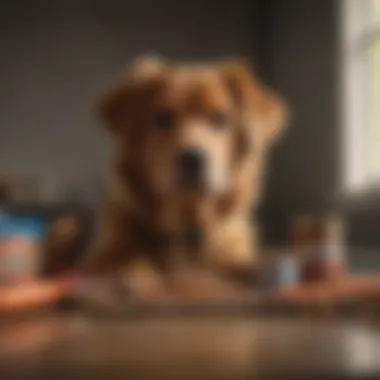 Nourishing Your New Companion A selection of high-quality dog food and treats arranged beautifully
